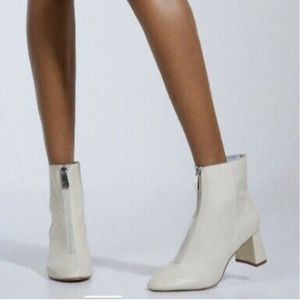 Zara Soft Leather High Heeled Ankle Boots